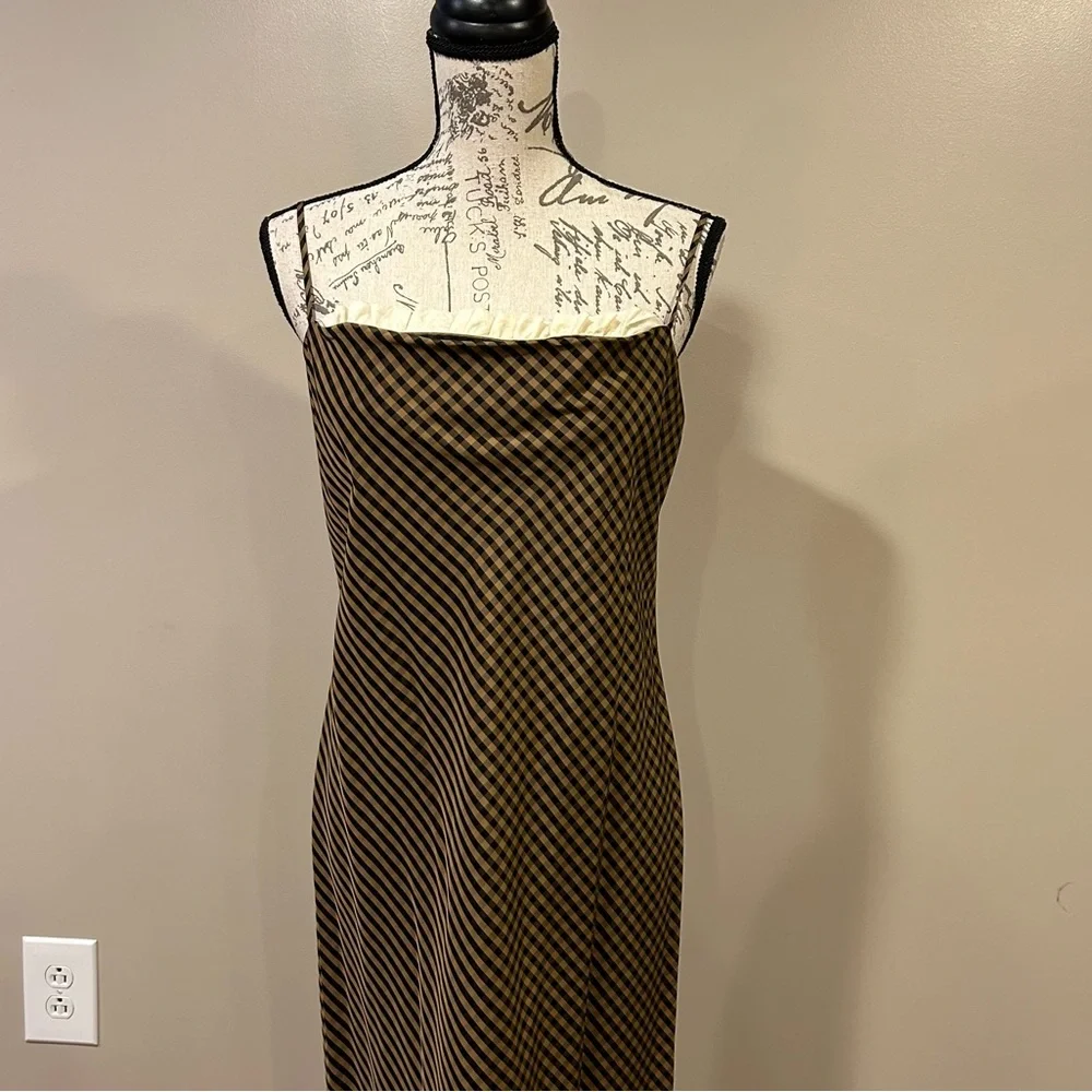 ANTONIO MELANI Brown and Cream Dress - Picture 9 of 12